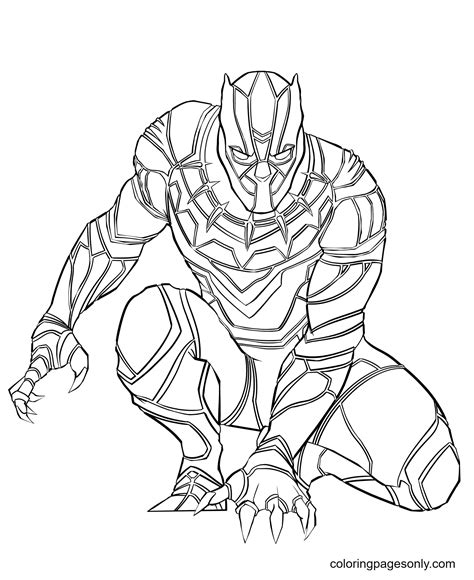 Black Panther Coloring Pages Printable